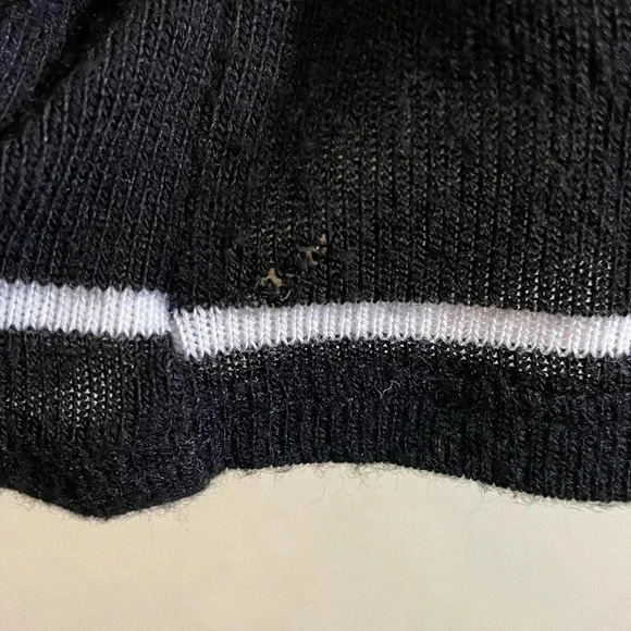 Nation LTD Womens M Striped Long Sleeve Top T-Shirt Modal Black White FLAW - Picture 7 of 10